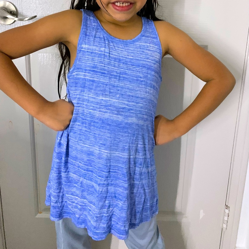 White and blue tank top